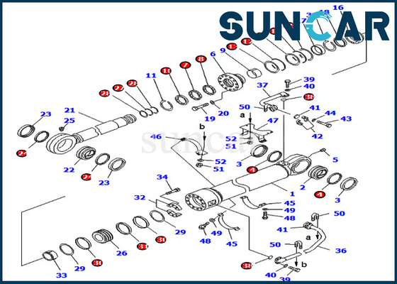 কেনা PC800-8E0 PC800SE-8E0 Komatsu 707-99-78410 7079978410 এক্সক্যাভেটর সিলিন্ডার সার্ভিস কিট যন্ত্রাংশ online manufacture