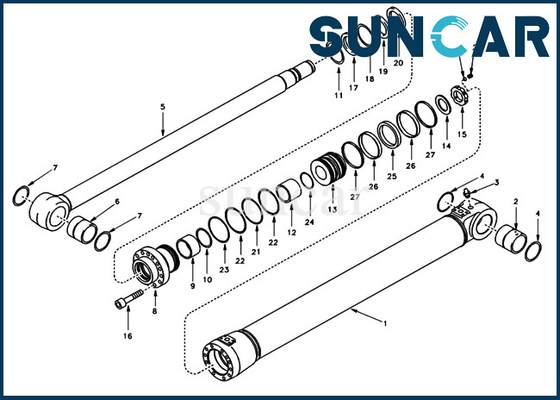 কেনা বুম অয়েল সিল কিট VOE14501680 VOE 14501680 হাইড্রোলিক সিলিন্ডার মেরামত কিটস মডেল EC140 ভলভো ফিট করে online manufacture