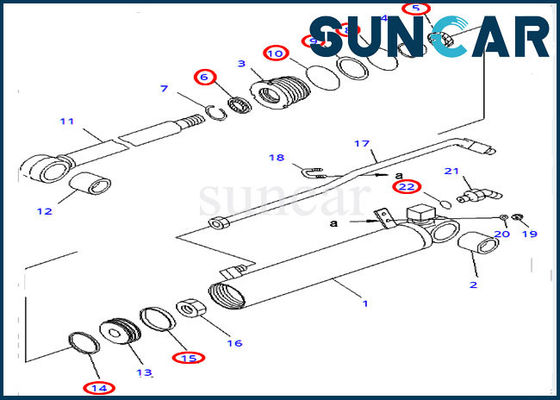কেনা 707-98-23080 বুলডোজার D31E-20 D31P-20 কোমাটসুর জন্য ট্রিমিং সিলিন্ডার মেরামত সিল কিট online manufacture