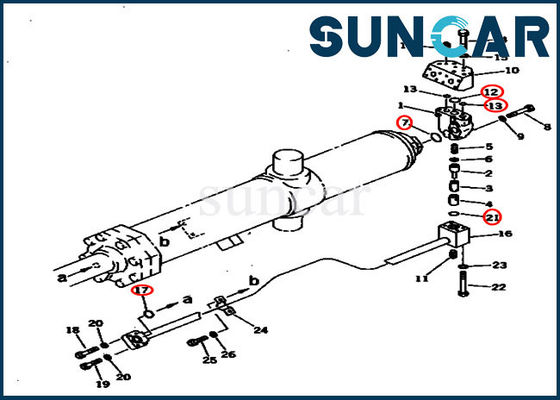 কেনা 707-98-75420 7079875420 বুলডোজার লিফট সিল কিটস কোমাটসু সিলিন্ডার সিল মেরামত কিট online manufacture