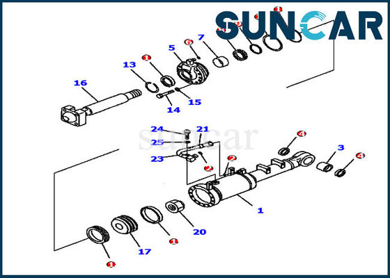 কেনা 707-99-52160 টিল্ট সার্ভিস কিট 7079952160 কোমাটসু সিলিন্ডার সিল কিট ফিট করে D61EX-15 ডোজার online manufacture