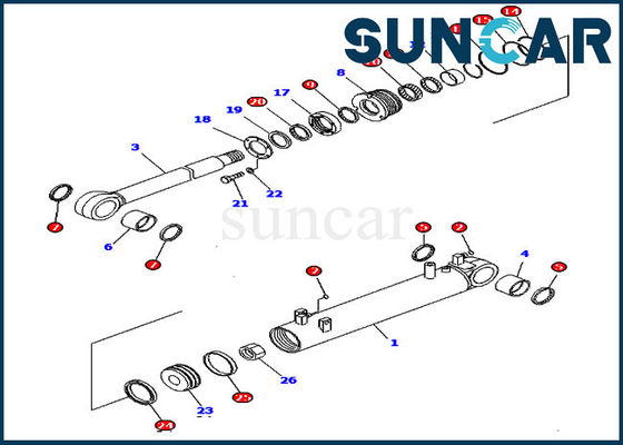 কেনা 707-99-43380 7079943380 হাইড্রোলিক সার্ভিস কিট D85EX-15 কোমাটসু সিলিন্ডার রিপ্লেসমেন্ট সিল কিট online manufacture
