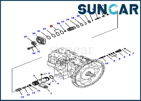 কেনা 708-2L-45240 প্রধান পাম্প সিল রিং PC210-10 PC210LC-10 কোমাটসু অভ্যন্তরীণ অংশগুলির জন্য online manufacture