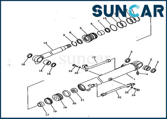 কেনা 707-99-15710 কোমাৎসু PC28UU-1 বুম সিলিন্ডার সীল কিট তেল প্রতিরোধের অভ্যন্তরীণ পরিষেবা কিট প্রতিস্থাপন online manufacture