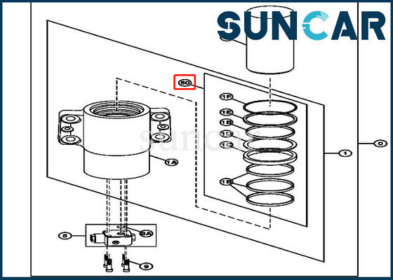 কেনা 190DW 230GW ডিয়ার কিট 4669897 সিল প্রতিস্থাপন সীল কিট খননকারী এক্সেল লক সিলিন্ডারের জন্য online manufacture