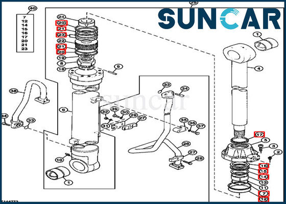 কেনা AT194457 Hydraulic Boom Cylinder Seal Kit Fits Excavator 790 John Deere online manufacture