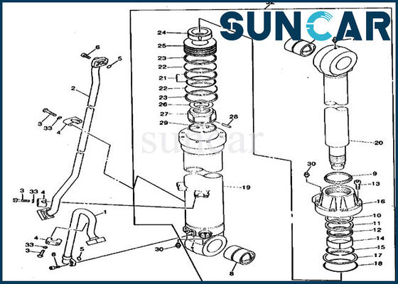 কেনা TH103347 Seal Repair Kit Deere Excavator Arm Cylinder Service Kits online manufacture