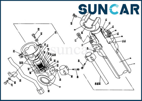 কেনা LZ00449 ভারী যন্ত্রপাতি CX130 CX135SR কেস সীল কিট খননকারী বাহু সিলিন্ডার মেরামত কিট online manufacture