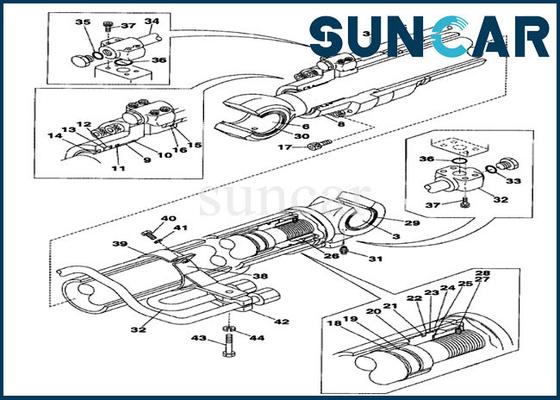 কেনা LZ00451 বুম সিলিন্ডার সীল কিট CX160 কেস হাইড্রোলিক সীল মেরামত কিট online manufacture