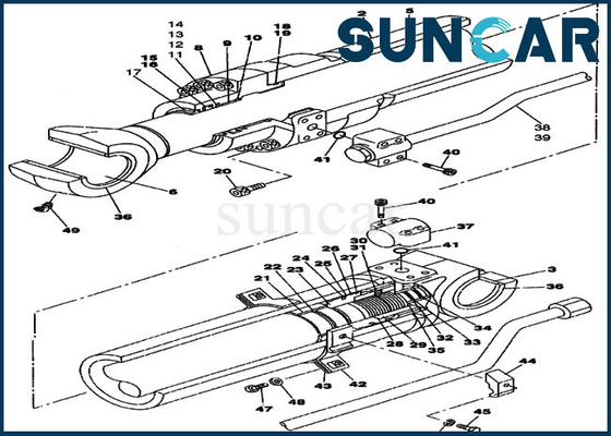 কেনা LZ00646 আর্ম সিলিন্ডার মেরামত কিট CX240LR কেস হাইড্রোলিক সার্ভিস কিটস online manufacture
