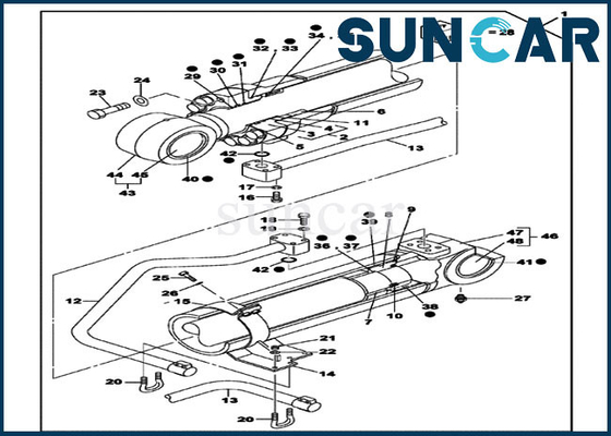 কেনা CX700B CX700 CASE LZ006970 বুম পুনর্নির্মাণ কিট হাইড্রোলিক সিলিন্ডার সীল কিট online manufacture