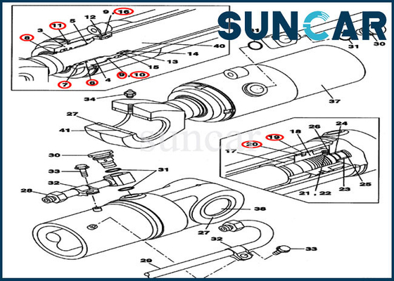 কেনা CX80 কেস LZ008240 বুম সুইং সিলিন্ডার সীল মেরামত কিট OEM ক্রলার এক্সকাভেটর যন্ত্রাংশ online manufacture