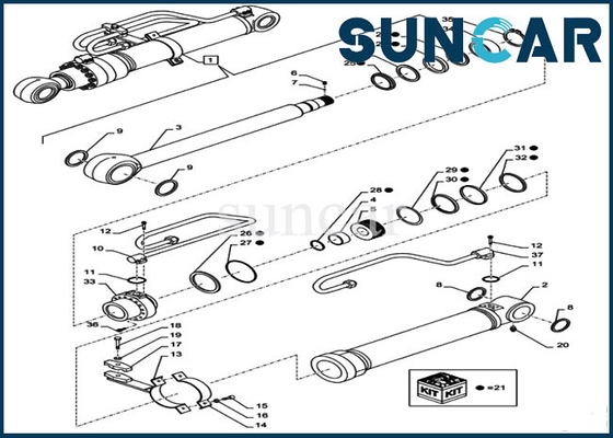 কেনা CX290B CX300C বুম সিল কিট LZ011210 কেস হাইড্রোলিক সিলিন্ডার সীল মেরামত কিট online manufacture