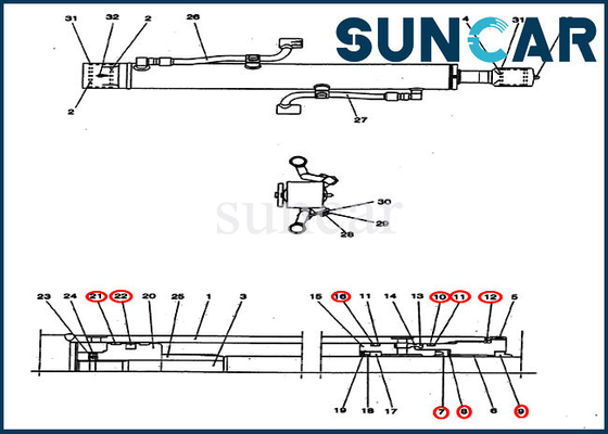 কেনা PV01V00039R300 বুম সিলিন্ডার সিল কিট এক্সক্যাভেটর CX25 কেস প্রতিস্থাপন যন্ত্রাংশ online manufacture