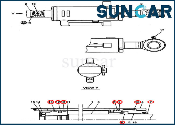 কেনা 72953540 CX20B CX22B মিনি ক্রলার এক্সকাভেটরের জন্য ডোজার সিলিন্ডার সিল কিট কেস মেরামত কিট online manufacture