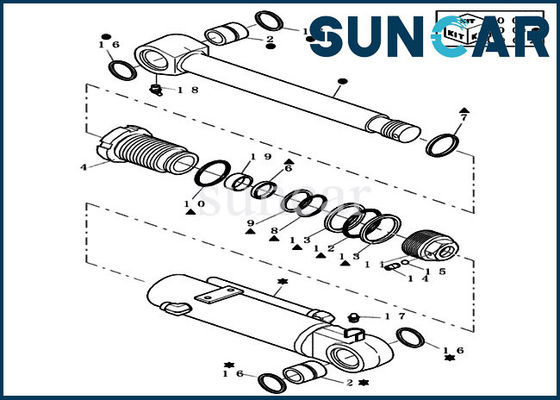 কেনা CX31B কেস মেরামত কিট 72280261 মিনি ক্রলার এক্সক্যাভেটর সিলিন্ডার সিলিংয়ের জন্য ডোজার হাইড্রোলিক সিল কিট online manufacture