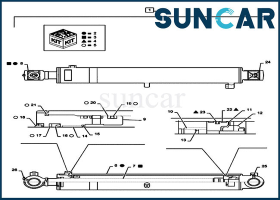 কেনা CX55B কেস বুম সিওয়াইএল সিল কিট PS01V00001R300 মিনি ক্রলার এক্সক্যাভেটর হাইড্রোলিক সিলিন্ডার কিটস online manufacture