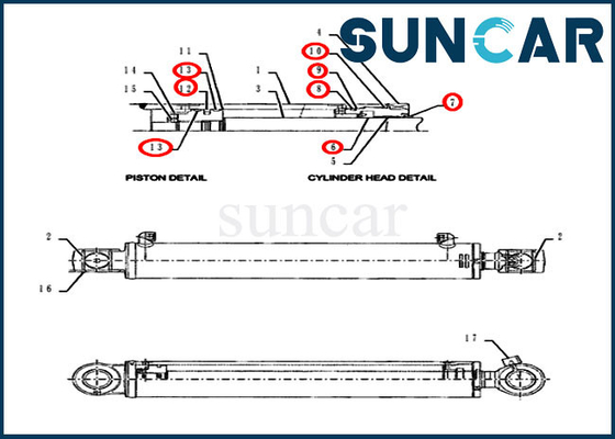 কেনা PY01V00053R300 সুইং সিলিন্ডার সিল কিট CX55BMSR মডেল ক্রলার এক্সক্যাভেটর কেস হাইড্রোলিক মেরামত কিট online manufacture