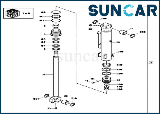 কেনা XKCC-01530 বালতি সীল মেরামতের কিট XKCC01530 সিলিন্ডার মেরামতের কিটস CASE নির্মাণের জন্য CX17C মডেল online manufacture