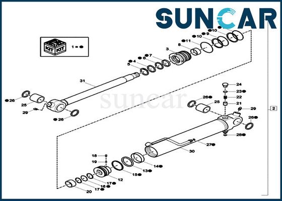 কেনা XKCC-00528 XKCC00528 ডিপার সিলিন্ডার সিল কিট ফিট মিনি ক্রলার এক্সক্যাভেটর CASE CX18C online manufacture