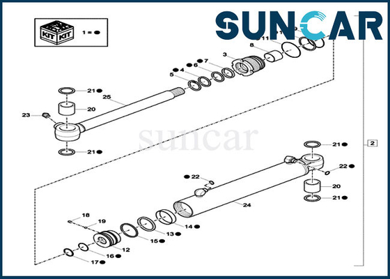 কেনা XKCC-00529 XKCC00529 বুম সুইং সিলিন্ডার মেরামত সিল কিট CX18C কেস সিলিং কিট online manufacture