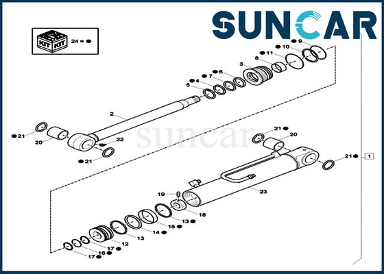 কেনা XKCC-01448 XKCC01448 বুম সুইং সিলিং কিট CASE CX33C CX37C হাইড্রোলিক সিলিন্ডার পরিষেবা কিট online manufacture