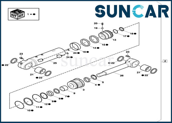 কেনা CX57C CX60C কেস XKCC-00040 XKCC00040 ডোজার ব্লেড প্রতিস্থাপন সিল কিট সিলিন্ডার মেরামত কিট online manufacture