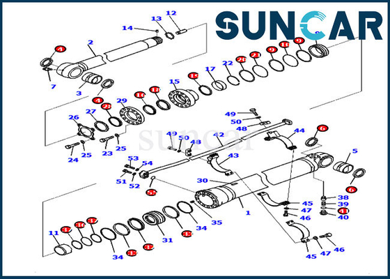 কেনা PC200-8M0 707-99-50410 Komatsu সিলিং কিট এক্সক্যাভেটর আর্ম সিলিন্ডার রিপ্লেসমেন্ট সার্ভিস কিট online manufacture