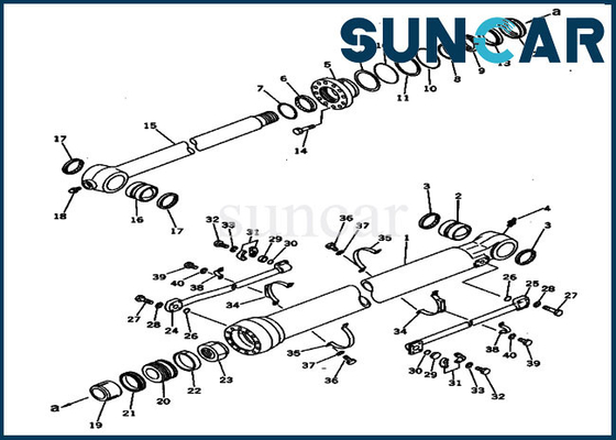 কেনা 207-63-72100 2076372100 PC300-3 PC300LC-3 সিলিন্ডার অ্যাসি কোমাতসুর জন্য বালতি সিল কিট পরিষেবা কিট online manufacture