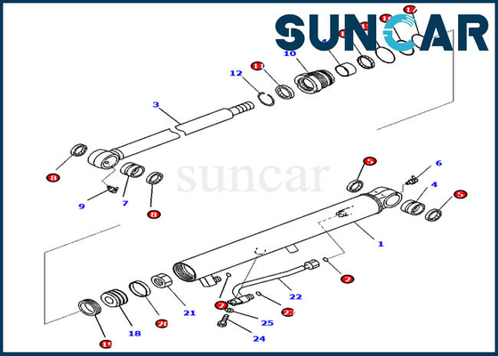 কেনা খননকারী PC35MR-3 PC30MR-3 707-98-14920 Komatsu বালতি সীল মেরামত কিট হাইড্রোলিক সিলিন্ডার online manufacture