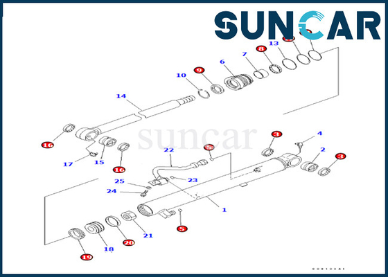 কেনা বালতি সিলিন্ডার সিল কিট 707-98-25980 7079825980 PC50MR-2 Komatsu বাকেট সিলিন্ডার পরিষেবা কিটের জন্য online manufacture