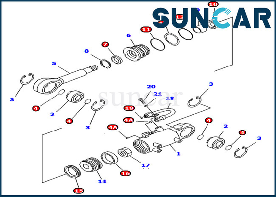 কেনা 707-98-32550 7079832550 কোমাটসু PC40MR-2 PC50MR-2 ভারী সরঞ্জামের জন্য ব্লেড সিলিন্ডার মেরামত সিল কিট online manufacture