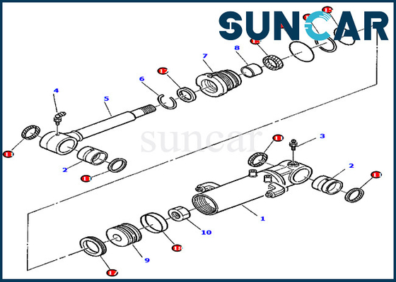 কেনা 878000418 খননকারী পরিষেবা যন্ত্রাংশ PC45R-8 PC45-1 Komatsu জন্য ব্লেড সিলিন্ডার সীল মেরামত কিট online manufacture