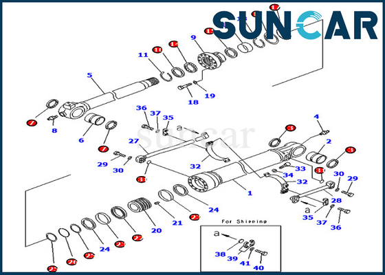 কেনা 707-99-59760 7079959760 অভ্যন্তরীণ অংশের জন্য বালতি সিলিন্ডার সিল কিট কমাতসু PC450-8 PC450LC-8 PC490LC-10 online manufacture