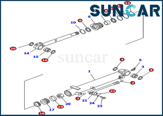 কেনা 707-98-14770 7079814770 কোমাটসু PC45MR-3 PC50MR-2 PC55MR-3 পরিষেবা কিটের জন্য অ্যাঙ্গেল সিলিন্ডার সিল কিট online manufacture