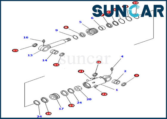 কেনা 707-99-42550 7079942550 ব্লেড সিলিন্ডার অয়েল সিল কিট মেরামত কিট ফিট PC70-8 Komatsu এক্সকাভেটর ভিতরের অংশ online manufacture