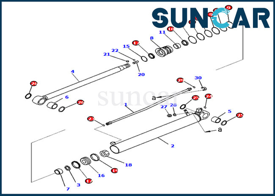 721-98-00680 7219800680 আর্ম সিলিং কিট PC78US-10 এক্সক্যাভেটর কোমাটসু সিলিন্ডার মেরামত সিল কিট