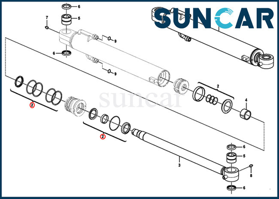 বুম সিল কিটস VOE15016598 VOE 15016598 EC35C ECR48C ভলভো হাইড্রোলিক সিলিন্ডার প্রতিস্থাপন কিটস