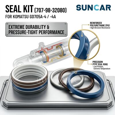 707-98-32080 Power Tilt Cylinder Seal Kit for Komatsu GD705A-4 GD705A-4A