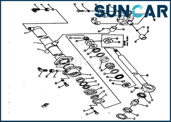KOMATSU D20A-2 সিলিন্ডার হাইড্রোলিক অয়েল সিল কিট 101-61-05010
