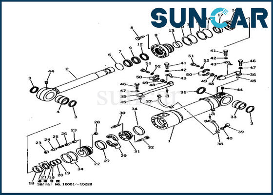 707-99-56310 নীচে সিলিন্ডার সিল কিট PC1000-1 কোমাটসু ভারী যন্ত্রপাতি তেল সীল মেরামত কিটস
