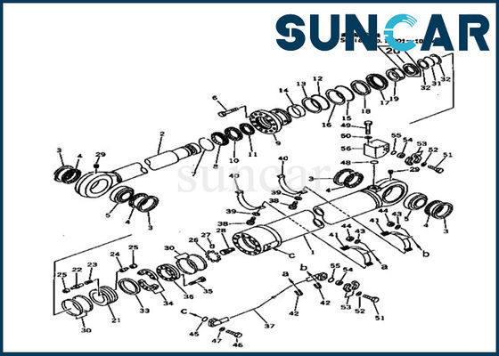 707-99-89200 কোমাতসু PC1000-1 ভারী মডেল প্রতিস্থাপন যন্ত্রাংশ জন্য জলবাহী আর্ম সিলিন্ডার সিল কিটস
