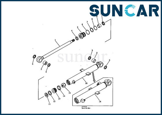 707-00-50310 কোমাৎসু বুম সিলিন্ডার সীল কিট PC05-1 খননকারী প্রতিস্থাপন পরিষেবা কিটের জন্য