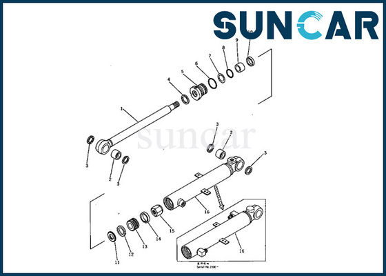 707-00-50330 কোমাটসু বালতি সিলিন্ডার সিল কিট PC05-1 মিনি খননকারী সিলিন্ডার ইনার সার্ভিস কিট