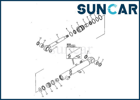 PC05-5 কোমাতসু 707-00-50630 বালতি সিলিন্ডার সিল কিট তেল প্রতিরোধ সিলিন্ডার প্রতিস্থাপন যন্ত্রাংশ