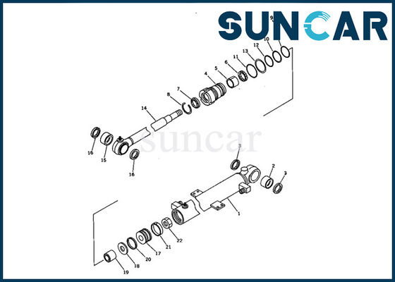707-00-50660 কোমাটসু PC05-6 মিনি খননকারীর মডেল বুম সিলিন্ডার অভ্যন্তরীণ মেরামত সিলিং কিট