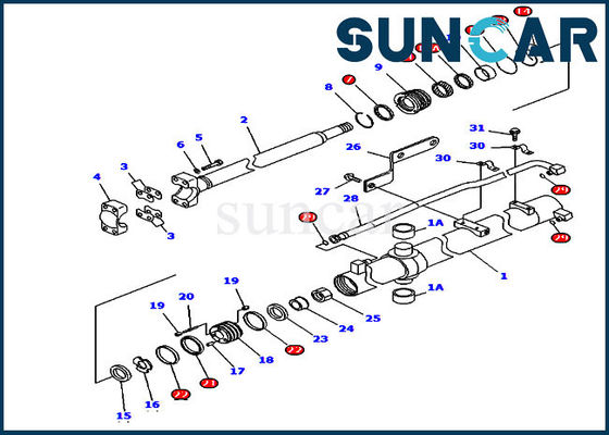 707-99-36150 ফলক লিফ্ট জলবাহী পরিষেবা কিট Komatsu D85EX-15 সিলিন্ডার মেরামত সীল কিট