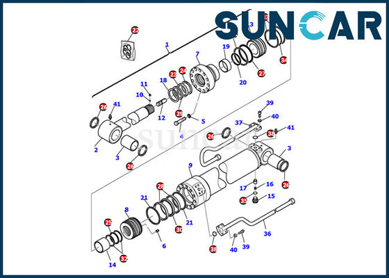 707-99-35310 আর্ম সিলিন্ডার সিল কিট ফিট করে কোমাটসু PC110R-1 PC95R-2 খনন সিলিং গসকেট কিট