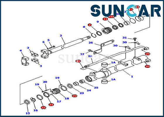 D85EX-15 D85PX-15 বুলডোজার 707-99-36140 কোমাটসু ব্লেড লিফ্ট সিলিং কিট সিলিন্ডার মেরামত কিটস