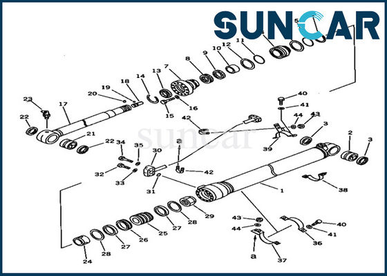707-99-46200 আর্ম সিলিন্ডার সিল কিট কোমাটসু PC150-5 খননকারী যন্ত্রাংশ সানকার মেরামত কিট ফিট করে